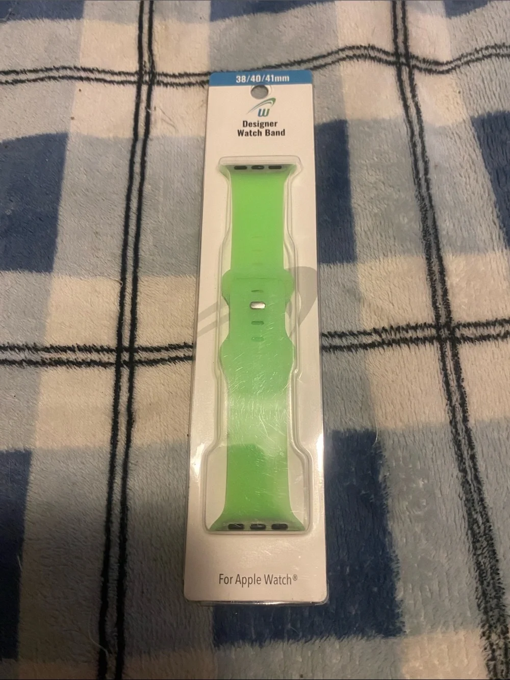 Designer Neon Green Silicone Watch Band for 38/40/41mm Apple Watch